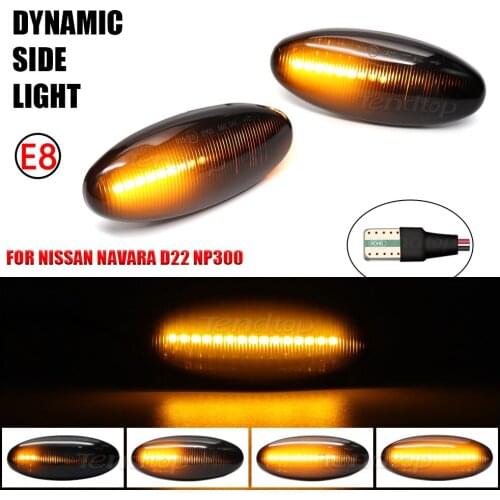 Dynamic Lamp Sequential Turn Signal Side Light For Nissan Navara D22 NP300 1998-05 Datsun Frontier Fiera PickUp Terrano Skystar