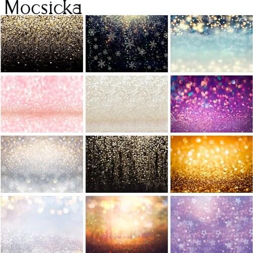 Christmas tree Winter Snow background for photography Bokeh Glitter party decoration gifts sock photo backdrop studio photocall