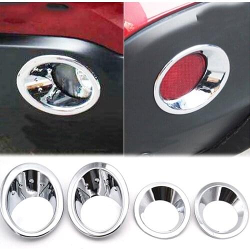 For Nissan Qashqai/Dualis J10 2007-2009 Chrome Front Rear Fog Light Cover Bumper Lamp Trim Molding Garnish Frame Accent