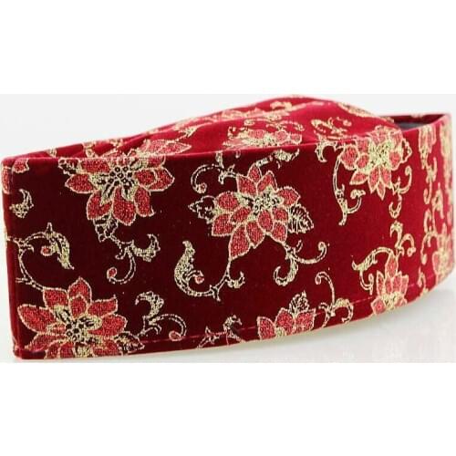 Islam Cap Red Muslim Ceremonial Hat Bronzing Wedding Men Muslim Wedding Boat Cap Male Islamic Pray Hat Malaysia Embroidery Caps