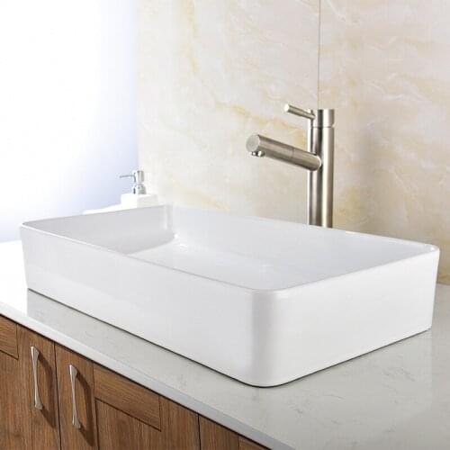 Ceramic table basin bathroom washbasin rectangular simple washbasin balcony washbasin hotel washbasin