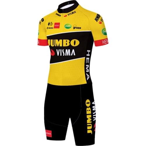 2021 JUMBO VISMA One Piece Skinsuit Masculina Jersey Uniforme Mallots Conjunto Masculino Ropa Maillot Ciclismo Tricota Ciclismo