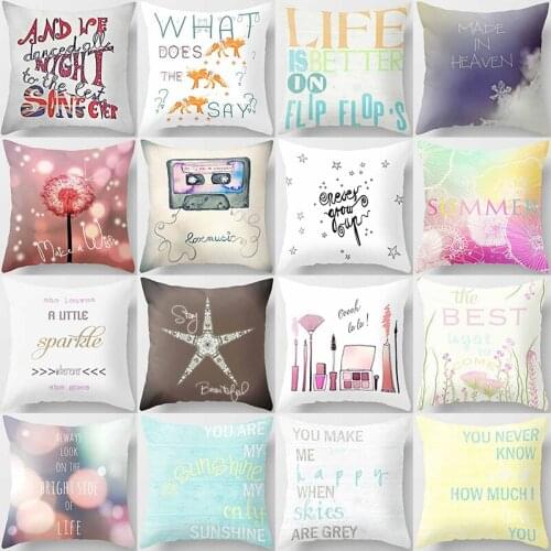 Creative beauty pattern pillow cases short velvet high quality square thick pillow case covers 45cmby45cm