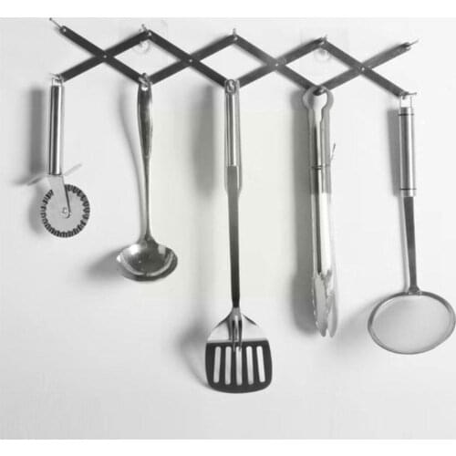 Kitchen Storage Rack Pot Lid Rack Steel Telescopic Storage Tray Pan Stand Accessories Cooking B2R1