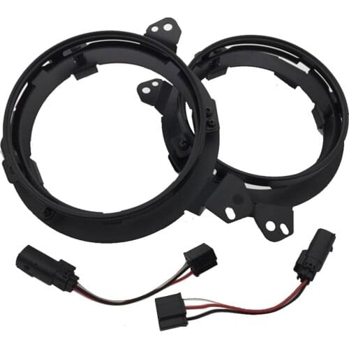 Marlaa LED Headlights 9inch Round Omni-directional Mount Bracket Adjustable Mounting Ring for Jeep Wrangler JL 2018 2019