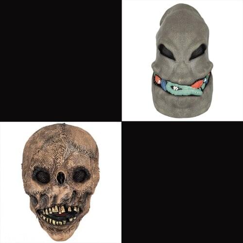 Halloween Masks Horror Halloween Decorations for Home Outdoor Scarecrow Horror Ghost Mask Headgear Makeup Performance Props
