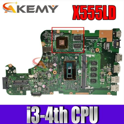 Akemy X555LD Laptop motherboard for ASUS X555LD X555LP X555LA onboard mainboard 4G-RAM I3-4010U GT820M