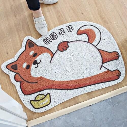 Cartoon Silk Enclosure Mat Door Mat Door Mat Bathroom Absorbent Non-slip Mat Household Door Rubbing Mat Carpet