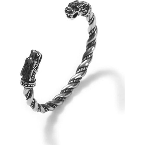 Retro Nordic Male Leading Cuff Bracelet Jewelry Factory Spot Wholesale