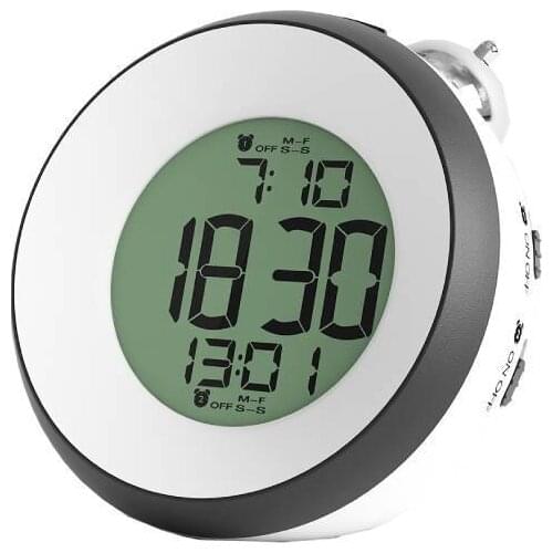New creative simple LED electronic alarm clock luminous intelligent compact multi-functional round alarm clock Desk Clock