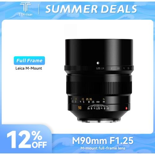 TTArtisan 90mm F1.25 Full Fame Lens for Leica M-Mount Cameras Like Leica M-M M240 M3 M6 M7 M8 M9 M9p M10