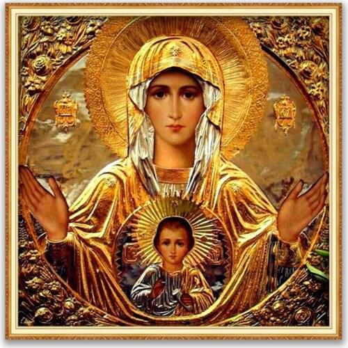 Region Orthodox Icon DIY Embroidery Cross Stitch 11CT Kits Needlework Craft Set Cotton Thread Printed Canvas Home Decoration Hot
