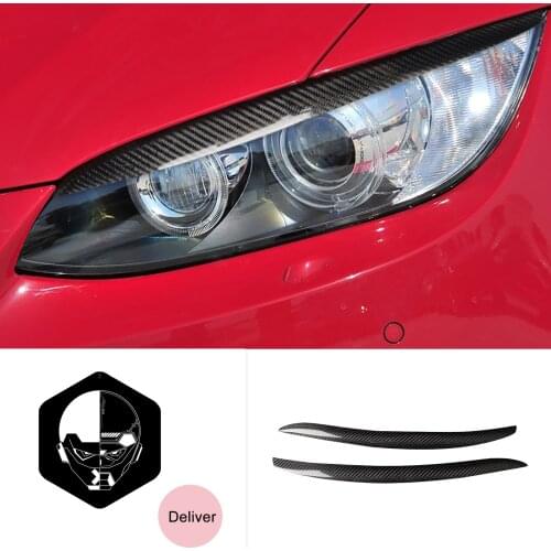 2pcs Car Headlight Front Cover Molde Car Light Eyebrow Protector Shell For Bwm E92 93 Automobile Exterior Decorative Accessories