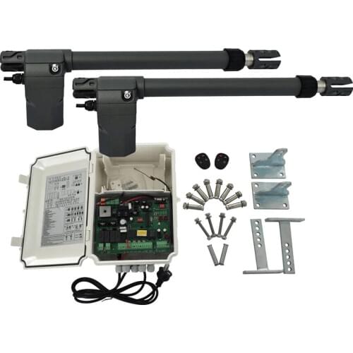 Complete Set of Double-leaf Gate Type Swing Gate Opener, Swing Gate Operator With Control Box and Remote Control