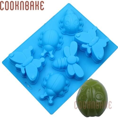 COOKNBAKE Silicone mold for Cake pastry Bakeware DIY Soap jelly pudding mold 6 hole butterfly samll cake bread mold ice tray
