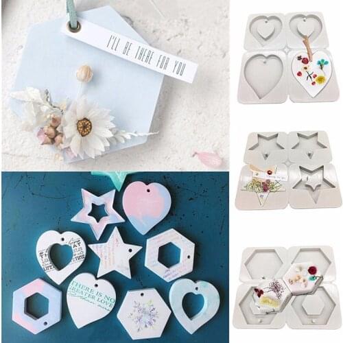 DIY silicone molds candles aroma wax tablets mould car pendant decoration single hole Pentagram hexagon heart star silicone mold