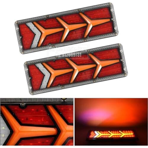 2pcs Truck LED Rear Tail Lighttrailer Warning Light Rear Taillight 24V For Truck Trailer Caravans UTE Camper Fog Lamp Taillight