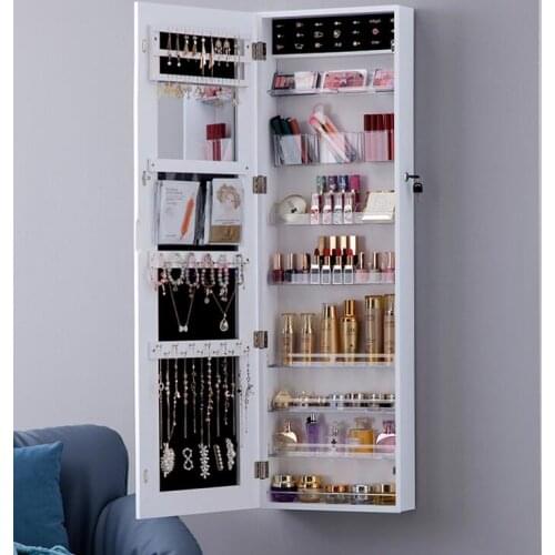 Dressing mirror body mirror hanging door wall fitting mirror bedroom household wall mirror cosmetics jewelry storage cabinet