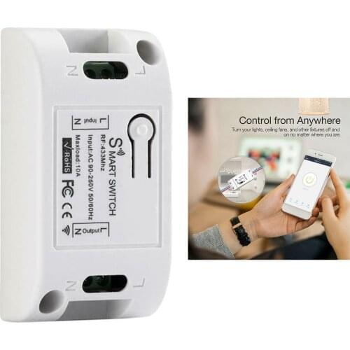 WiFi Smart Light Switch Module Universal Breaker Timer DIY Smart Life APP Wireless Remote Control Works with Alexa Google Home