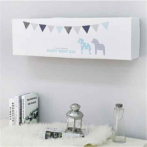 Indoor Air Conditioner Cover Wall Mounted Decorative Hood 74 78 81 85 89 95 x 27 x 19cm Pony Hippo Animal White