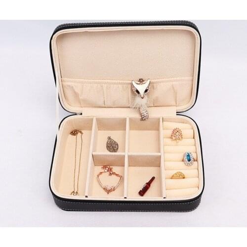 VoltaBox 2021 New Jewelry Box Portable Travel PU Leather Jewelry Display Gift Necklace Ring Earring Jewelry Storage Box