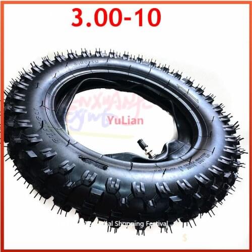 High quality 3.00-10 inch Tube Tyre Non-slip Motocross Racing Motorcycle Dirt Pit Bike Atomik SSR SDG GY6 Scooter
