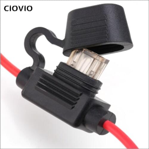 10pcs waterproof auto inline Mini In-Line Fuse Holder + 10pcs Fuse Inserts