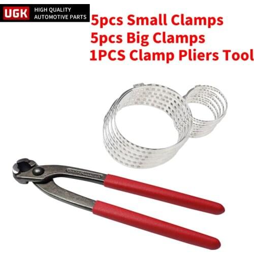 20pcs Auto ATV Adjustable AXLE CV Joint Boot Crimp Clamps with Pliers Tool Crimp-Ear Type Extension