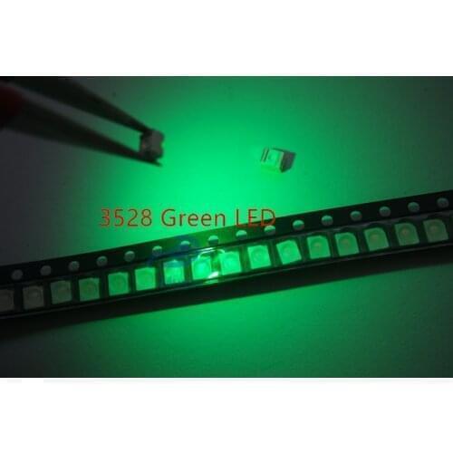 200pcs SMT SMD LED 3528 1210 Water Green Ultra Bright Light-Emitting Diode LED Diode Chip Lamp