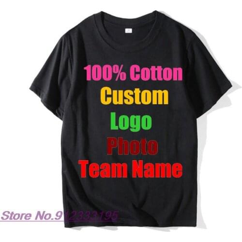 2021 Unisex Custom Logo Printed Personalized Men T-shirt Customized Solid Color Text Photo Apparel Advertising Tshirt