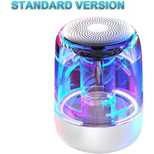 C7 Portable Bluetooth 5.0 Speaker Transparent LED Luminous Subwoofer TWS 6D Surround HIFI Stereo Cool Audio For Mobile Phone