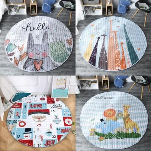 Baby Kids Play Mat Foldable Soft and Washable Carpet Thick Cloth Childrens Play Carpet Picnic Rug Home Decor Rugs for Bedroom