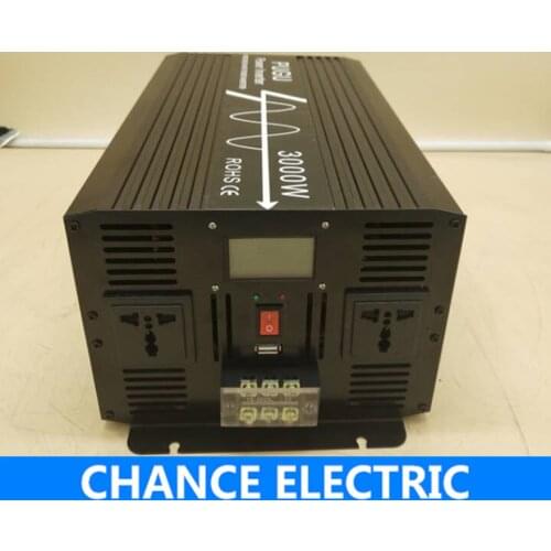 3000W/6000W Pure Sine Wave Inverter DC 12V 24V 48V to AC 110V 220V,Off Grid Inversor Portable 3000W/6000W Power Inverter
