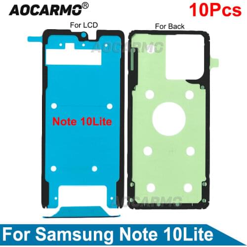 Aocarmo 10Pcs/Lot LCD Screen Tape Sticker Back Cover Adhesive Glue For Samsung Galaxy Note 10 Lite
