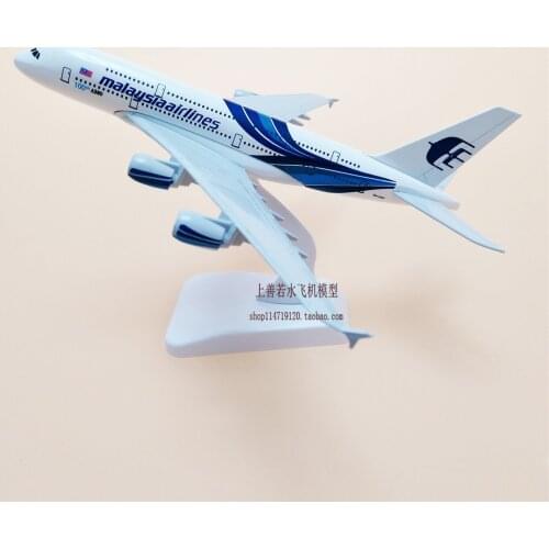 Alloy Metal Air Malaysia Airlines A380 Airplane Model Malaysia Airbus 380 Airways Plane Model Stand Aircraft Gifts 18cm