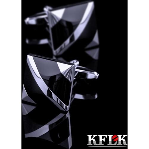 KFLK jewelry fashion shirt cufflinks for mens Brand cuff buttons cuff link Black gemelos High Quality abotoaduras guests