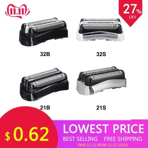 Replacement Shaver Foil Head for Braun 32B 32S 21B for Cruzer6 Series 3 301S 310S 320S 360S 3000S 3010S 3020S 350CC Head Blade
