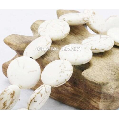 16mm DIY Loose Beads Accessories White Round Turkey Stone Howlite Women Girls Gifts Gems Hand Made Fashion Jewelry Making Design