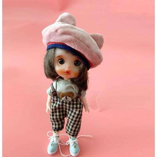 New Ob11 Doll Clothes Cute Cat Beret Plush Hat 16cm BJD Doll Clothes GSC YMY P9 1/12 Doll House Universal Accessory