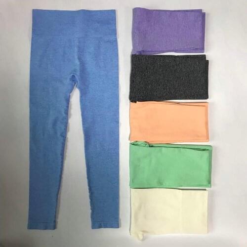 Solid Color Seamless Yoga Leggings for Women Gym Leggings Stretch Workout Clothing Tummy Control Yoga Pants Fitness Trousers