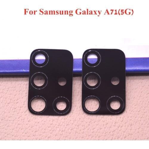 Original Glass Lens For Samsung Galaxy A71 5G Lens Back Camera Glass Lens cover case Camera outside Glass with stickers Replace