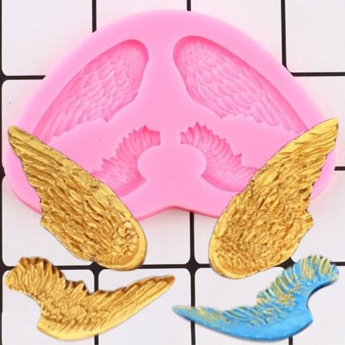 Angel Wings Silicone Mold Fondant Cake Decorating Tools Chocolate Gumpaste Molds Candy Resin Clay Mould DIY Kitchen Baking