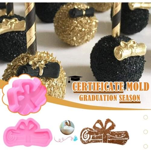 Silicone Mould With Hole For Diy Jelly Shots Crystal Soap Mould Candy Dessert Graduation Season Home Kitchen Special Tools