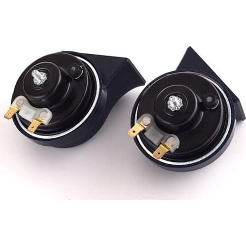 Blue Loud Two-tone Snail Universal Electric Horn 12V 115 dB Details Car Truck Auto