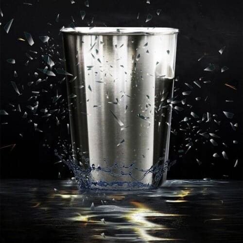 Stainless Steel Mouth Glass Spirit Glass Shatter-Resistant ChildrenS Water Glass White Wine Glass 30Ml50Ml180Ml320