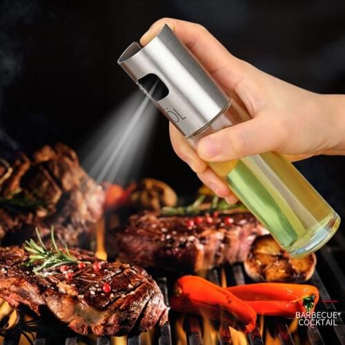 Convenience Glass Olive Oil Sprayer Oil Spray Empty Bottle Vinegar Bottle Oil Dispenser for Cooking Salad BBQ Kitchen Baking