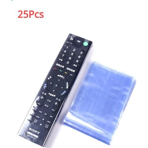 5 Packs 25Pcs Heat Shrink Film Clear Video TV Air Condition Remote Control Protector Cover Home Waterproof Protective Case New