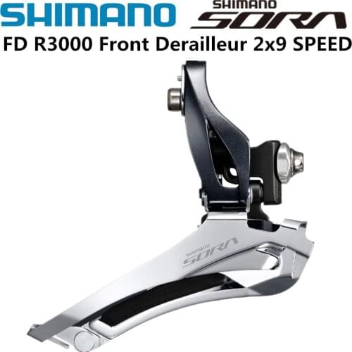 Shimano SORA FD R3000 F Front Derailleur 2x9 Speed Bicycle FD R3000 Front Derailleur Braze on