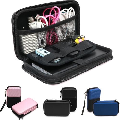 Vococal Portable EVA Storage Case Bag Shell Pouch for 2.5 inch Hard Drive Power Bank SD Cards USB Cable Earphone Accessories