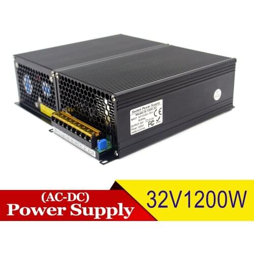 High Power Dc32V 37.5A 1200W Power Supply Unit Driver Constant Voltage Power Source Transformers 110V 220V AC-DC 32V smps